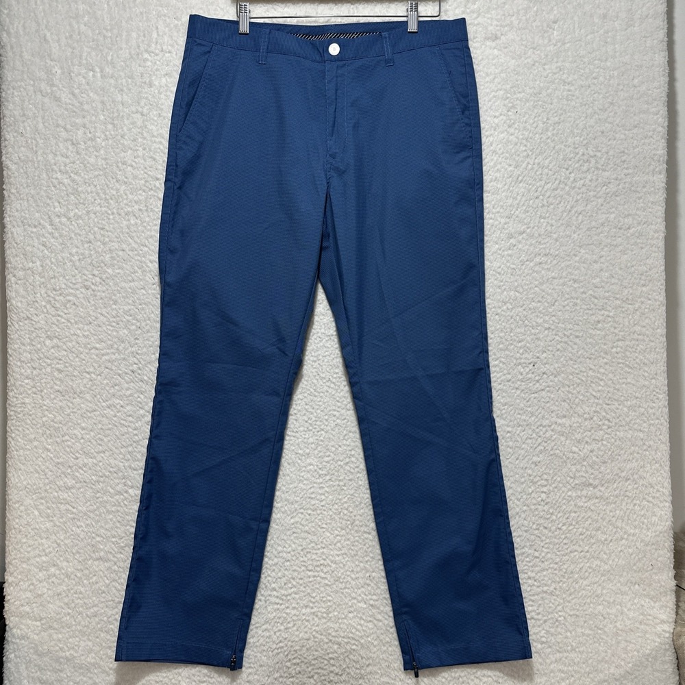Bonobos Golf Pants Houndstooth Men's Size 36 Blue Straight Performance